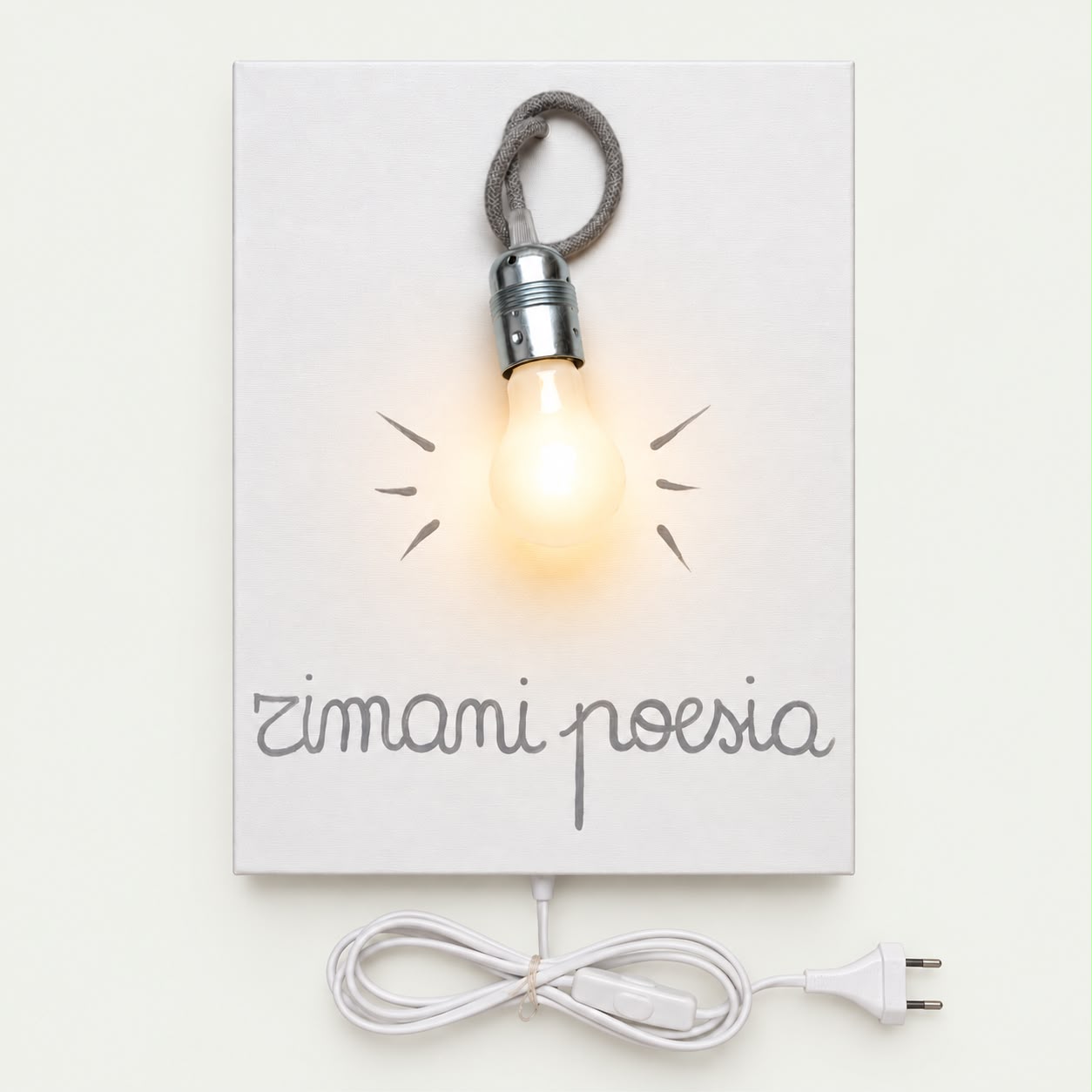 rimani poesia lampada da parete applique rimani poesia quadro luce