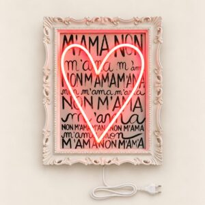 lampada led cuore m'ama non m'ama da parete apllique decorativa lait luce
