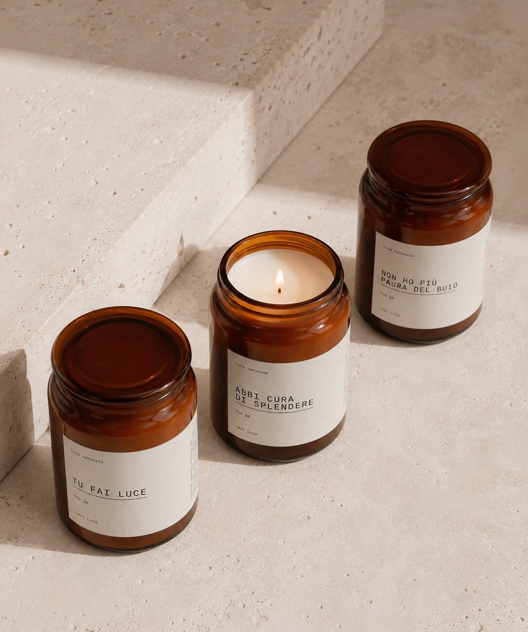 candele luce naturale lait luce abbi cura di splendere